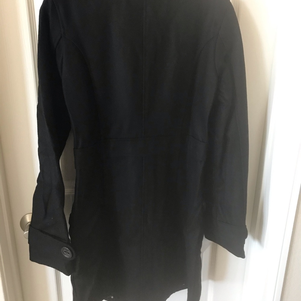 Tulle peacoat in black - L